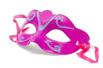 Маска карнавальная, 20x9 см, розовый, пластик (462001-9) 462001-9 фото