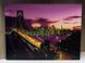 Картина, що світиться - нічне місто з сяючими ліхтарями на мосту, 6 LЕD ламп, 30x40 см (940201) 940201 фото 3