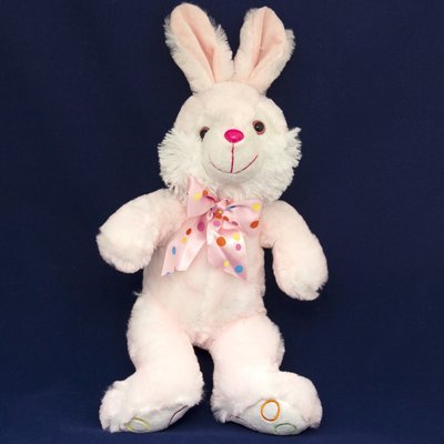 М'яка іграшка - кролик, 40 см, рожевий, поліестер (M1222923-4) M1222923-4 фото