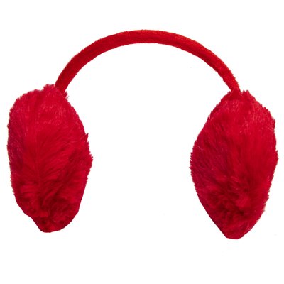 Хутряні навушники дитячі, теплі з еко хутра, 13x11.5x10,5 см, червоні (240103) 240103 фото