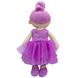 М'яка іграшка лялька з вишитим обличчям, 36 см, фіолетова сукня (860975) 860975 фото 2
