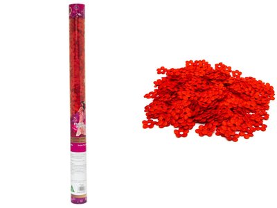 Хлопушка пневматическая, 60 см, красные тканевые цветочки (400676-1) 400676-1 фото