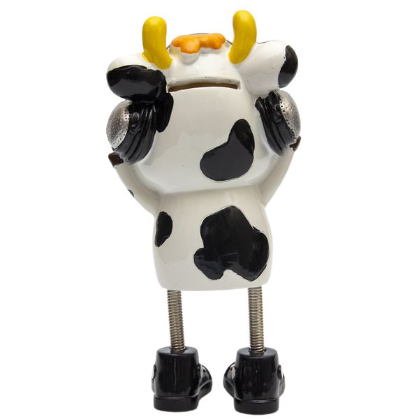 Фігурка декоративна - скарбничка корова, 19,5x10x10,5 см, білий, полістоун (240722) 240722 фото