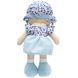 М'яка іграшка лялька з вишитим обличчям, 36 см, блакитна сукня (861019) 861019 фото 2