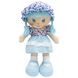 М'яка іграшка лялька з вишитим обличчям, 36 см, блакитна сукня (861019) 861019 фото 1