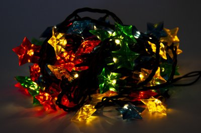 Гірлянда з лампочками розжарювання - великі зірки, 3,5 м, 72 л, 8 режимів, різнокольоровий, IP20 (350605-1) 350605-1 фото