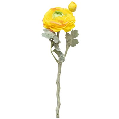 Искусственный цветок Лютик, 35 см, желтый, ткань, пластик (630089) 630089 фото
