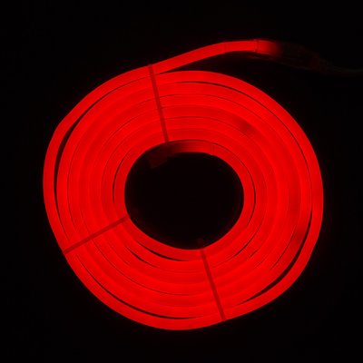 Неоновая светодиодная гирлянда-трубка SMD2835 LED, 3 м, красная, крепления, IP20 (950019) 950019 фото