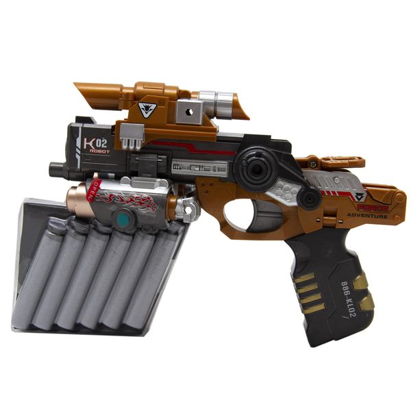 Ігровий набір RoboGun 2-в-1: пістолет-трансформер STRIKER + 6 м'яких куль (K02) K02 фото