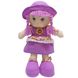 М'яка іграшка лялька з вишитим обличчям, 36 см, фіолетова сукня (861026) 861026 фото 1