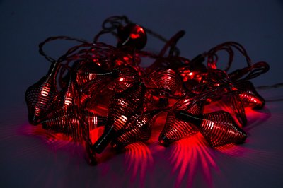 Світлодіодна гірлянда - спіральні овали, 3,5 м, 24 л, червоний, IP44 (040346) 040346 фото