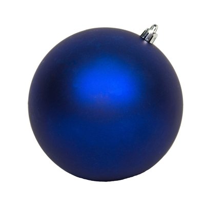 Ялинкова іграшка - куля, D12 см, синя, матова, пластик (890889) 890889 фото