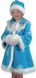 Карнавальный костюм снегурочки, 165 см, голубой, полиэстер (460939) 460939 фото 1