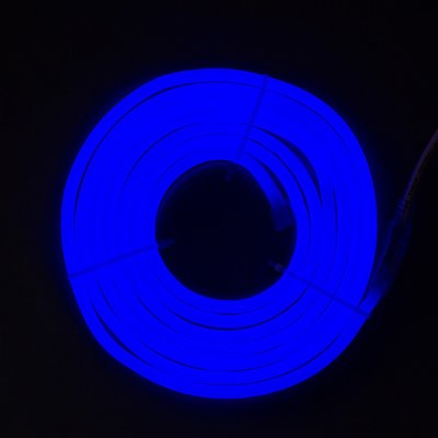 Неоновая светодиодная гирлянда-трубка SMD2835 LED, 3 м, синий, крепления, IP20 (950033) 950033 фото