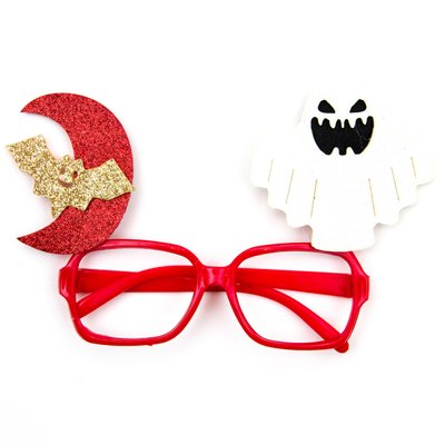 Карнавальні окуляри з привидами, червоний, білий, пластик (513344-1) 513344-1 фото