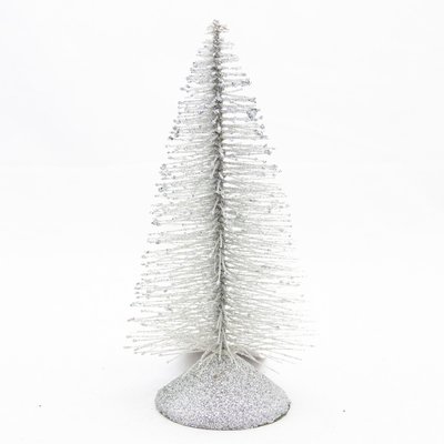 Настольная елка, 15 см, серебристый, металл (000692-1) 000692-1 фото