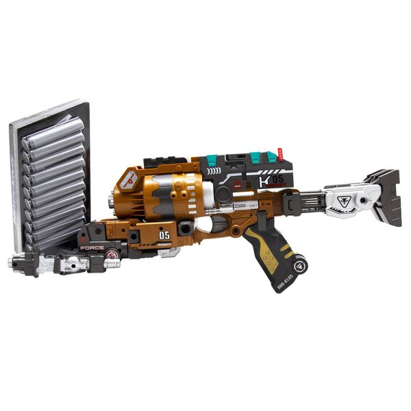 Ігровий набір RoboGun 2-в-1: пістолет-трансформер MEGAPOWER + 10 м'яких куль (K05) K05 фото