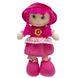 М'яка іграшка лялька з вишитим обличчям, 36 см, рожева сукня (861033) 861033 фото 1