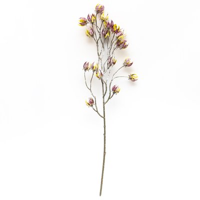 Штучна гілочка з квітами, 62 см, різнокольоровий, полімерний матеріал, тканина (170234) 170234 фото