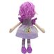 М'яка іграшка лялька з вишитим обличчям, 36 см, три квітки, фіолетова сукня (861057-2) 861057-2 фото 2