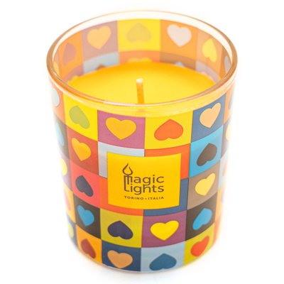 Ароматична свічка Magic Lights, аромат Апельсин, серце, 7,5*8,4 см, помаранчева (40010-9) 40010-9 фото