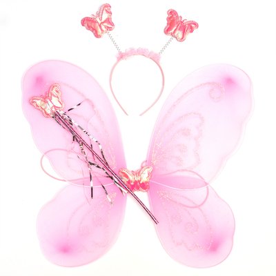 Карнавальный костюм - бабочка, 46x38 см, розовый (517250) 517250 фото