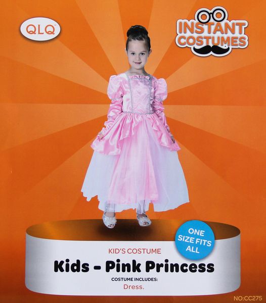 Детский карнавальный костюм маленькая принцесса, рост 92-104 см, розовый, вискоза, полиэстер (CC275A) CC275A фото