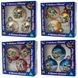 Набор елочных игрушек - шары с росписью, 3 шт, D8 см, серебристый, матовый, стекло (390427-1) 390427-1 фото 3