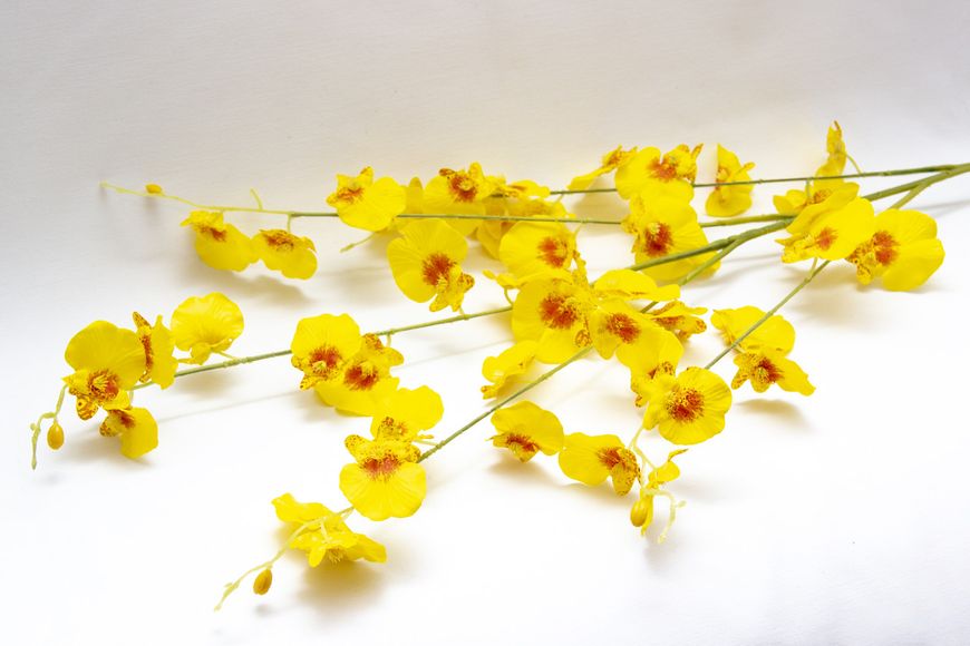 Штучна квітка Орхідея, 88 см, жовтий (630157) 630157 фото