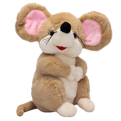 М'яка іграшка - мишка, 23 см, коричневий, штучне хутро (164611/2-1) 164611/2-1 фото