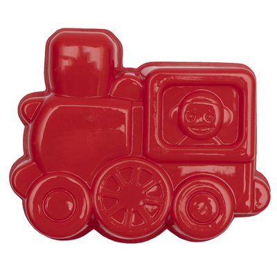 Формочка - паровозик, 16x13x3,5 см, красная, пластик (JH2-006-2) JH2-006-2 фото