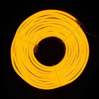 Неонова світлодіодна гірлянда-трубка SMD2835 LED, 5 м, жовтий, кріплення, IP20 (950071) 950071 фото