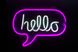 Неоновий світильник настінно-стельовий нічник - Напис "HELLO", 43x31 см, 3 AA (141417) 141417 фото 2