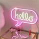 Неоновий світильник настінно-стельовий нічник - Напис "HELLO", 43x31 см, 3 AA (141417) 141417 фото 4