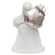 Новогодняя сувенирная фигурка Дед Мороз в бело-серебристой шубе, 40 см, пластик, текстиль (600038) 600038 фото 2