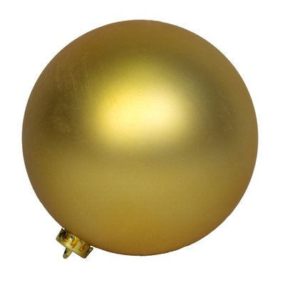 Елочная игрушка - шар, D15 см, золотистый, матовый, пластик (033928) 033928 фото
