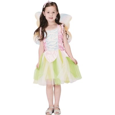 Детский карнавальный костюм лесная фея, рост 110-120 см, белый, вискоза, полиэстер (CC286B) CC286B фото