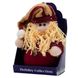 Елочная игрушка мягкая - Дед Мороз с желтой бородой, 14 см, красный с желтым, текстиль (000029-1) 000029-1 фото 1