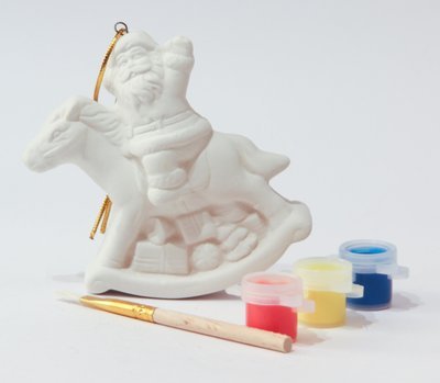 Набор для детского творчества - Дед Мороз на лошади, 9 см, керамика (020874) 020874 фото