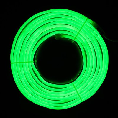 Неоновая светодиодная гирлянда-трубка SMD2835 LED, 5 м, зеленый, крепления, IP20 (950095) 950095 фото