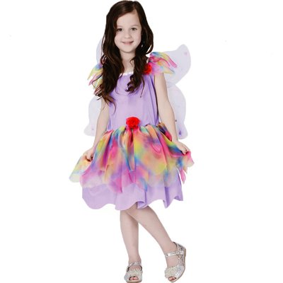 Дитячий карнавальний костюм фея-фіалка, зріст 110-120 см, фіолетовий, віскоза, поліестер (CC287B) CC287B фото