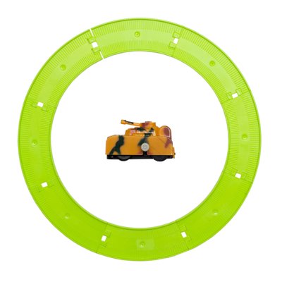 Игрушка заводная - танк 5,5 см с зеленым треком 16,3x16,3 см, оранжевый, пластик (8054A-3-2) 8054A-3-2 фото
