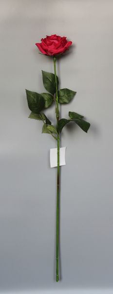 Штучна троянда-гілка, тканина, пластик, 64 см, рожева (630102) 630102 фото