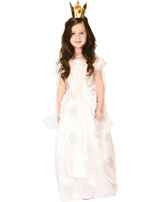 Дитячий карнавальний костюм принцеса, зріст 110-120 см, білий, віскоза, поліестер (CC288B) CC288B фото