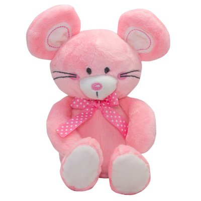 Мягкая игрушка - мышонок, 20 см, розовый, мех искусственный (C1811920A-1) C1811920A-1 фото