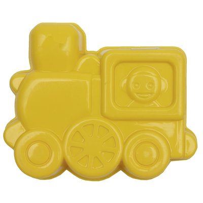 Формочка - паровозик, 16x13x3,5 см, желтый, пластик (JH2-006-1) JH2-006-1 фото