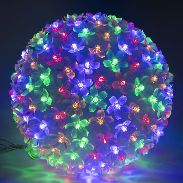 Світлодіодна декорація - куля що світиться, 23 см, 200л, різнокольорова, IP20 (650606) 650606 фото