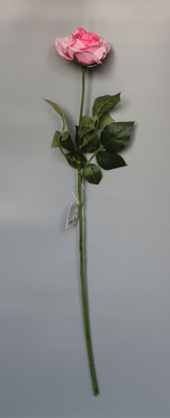 Искусственная роза-ветка, ткань, пластик, 64 см, светло-розовый (630119) 630119 фото