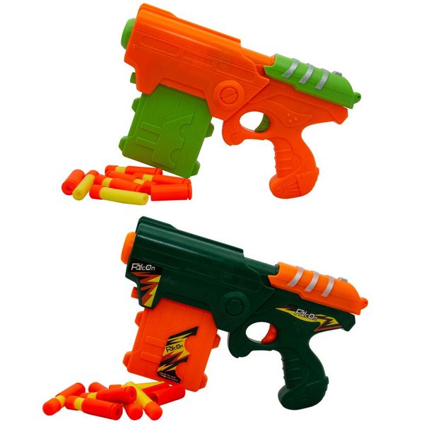 Іграшка дитяча - пістолет, 6 куль, помаранчевий, пластик (DSS11008-2) DSS11008-2 фото