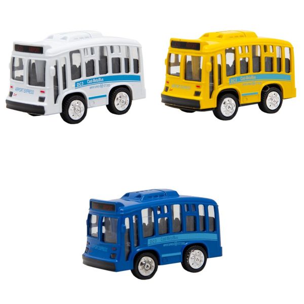 Игрушка детская - Автобус 1:36, инерционный, музыкальный, 7,5x5x4 см, белый, металл (A872784MK-W-1) A872784MK-W-1 фото